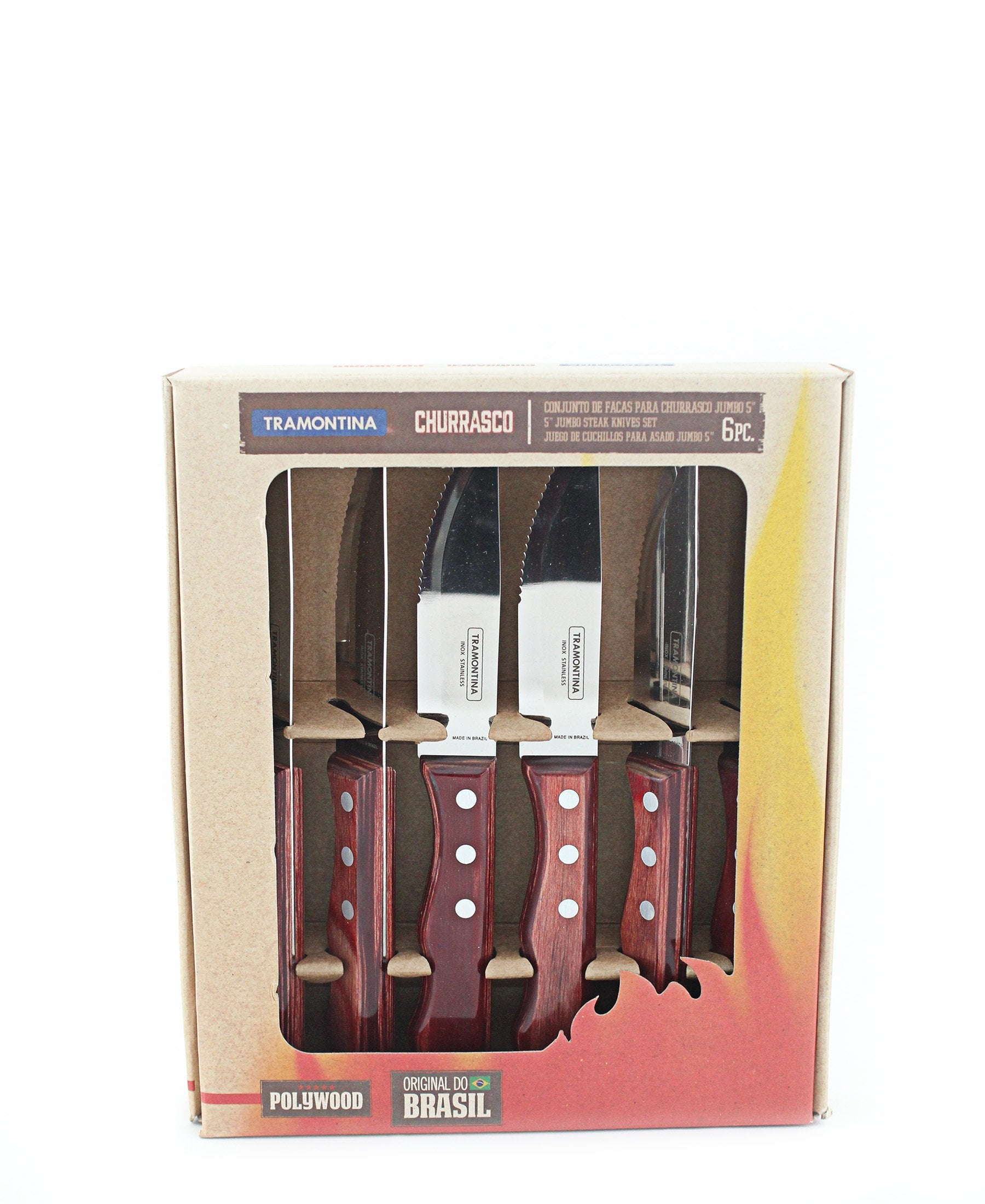 Tramontina Jumbo Knife Set 6 Piece - Red