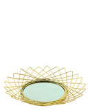 Spiral Mirror Tray Small - Gold