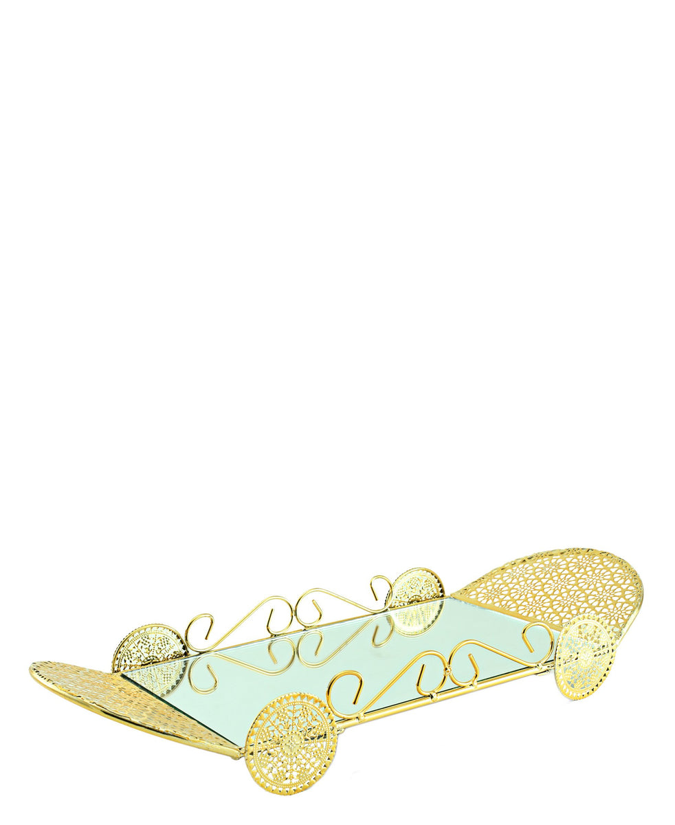 Skate Board Mirror Tray Large - Gold