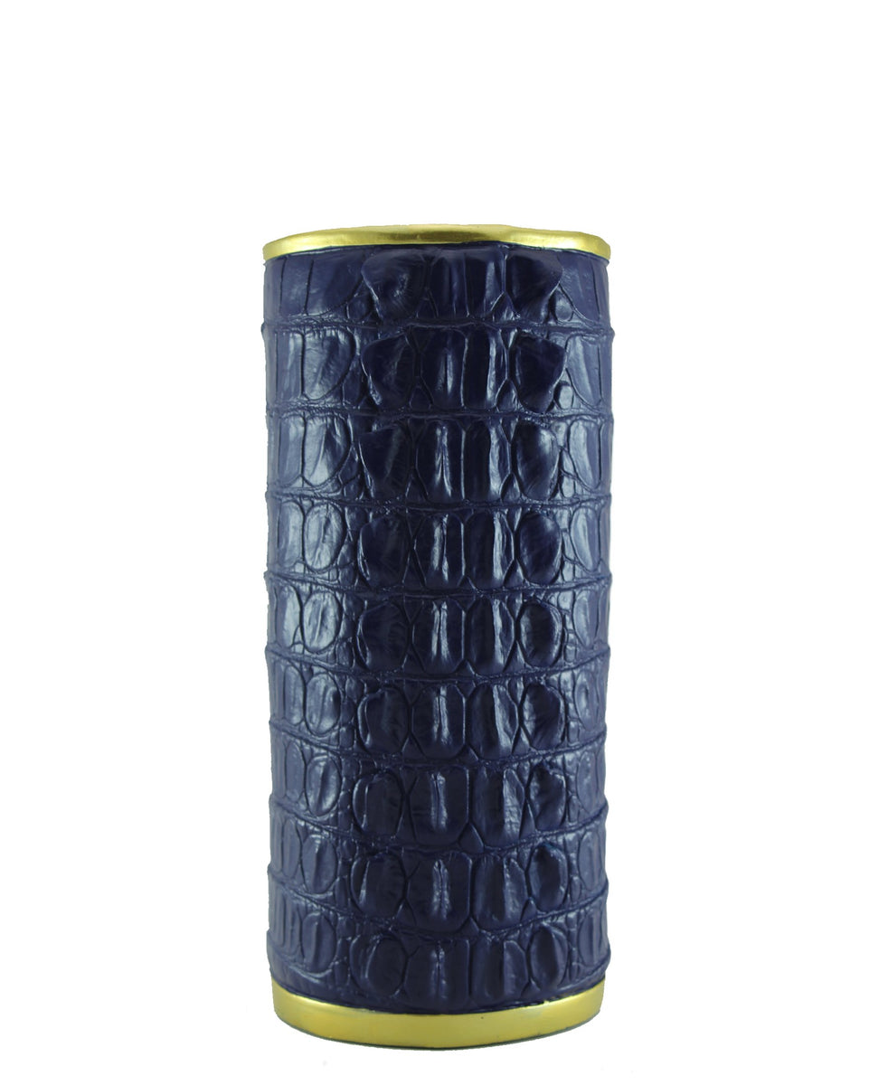 Cylinder Vase Croc - Blue