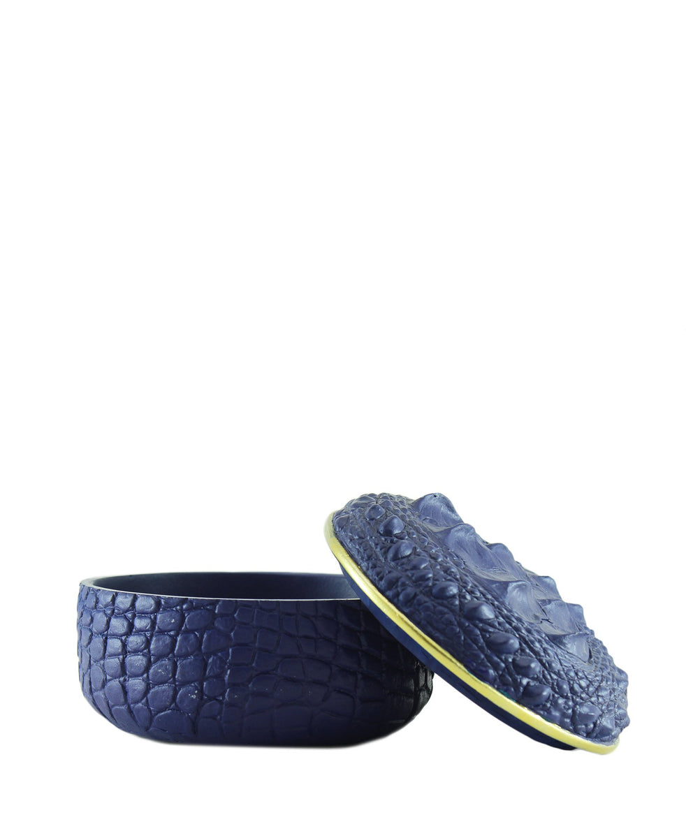 Croc Round Box - Blue