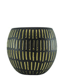 Spaces & Places Gold Drip Medium Vase - Black