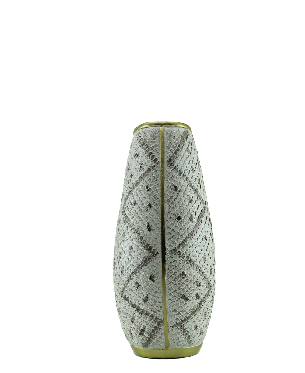Spaces & Places Snake Skin Vase Medium - White