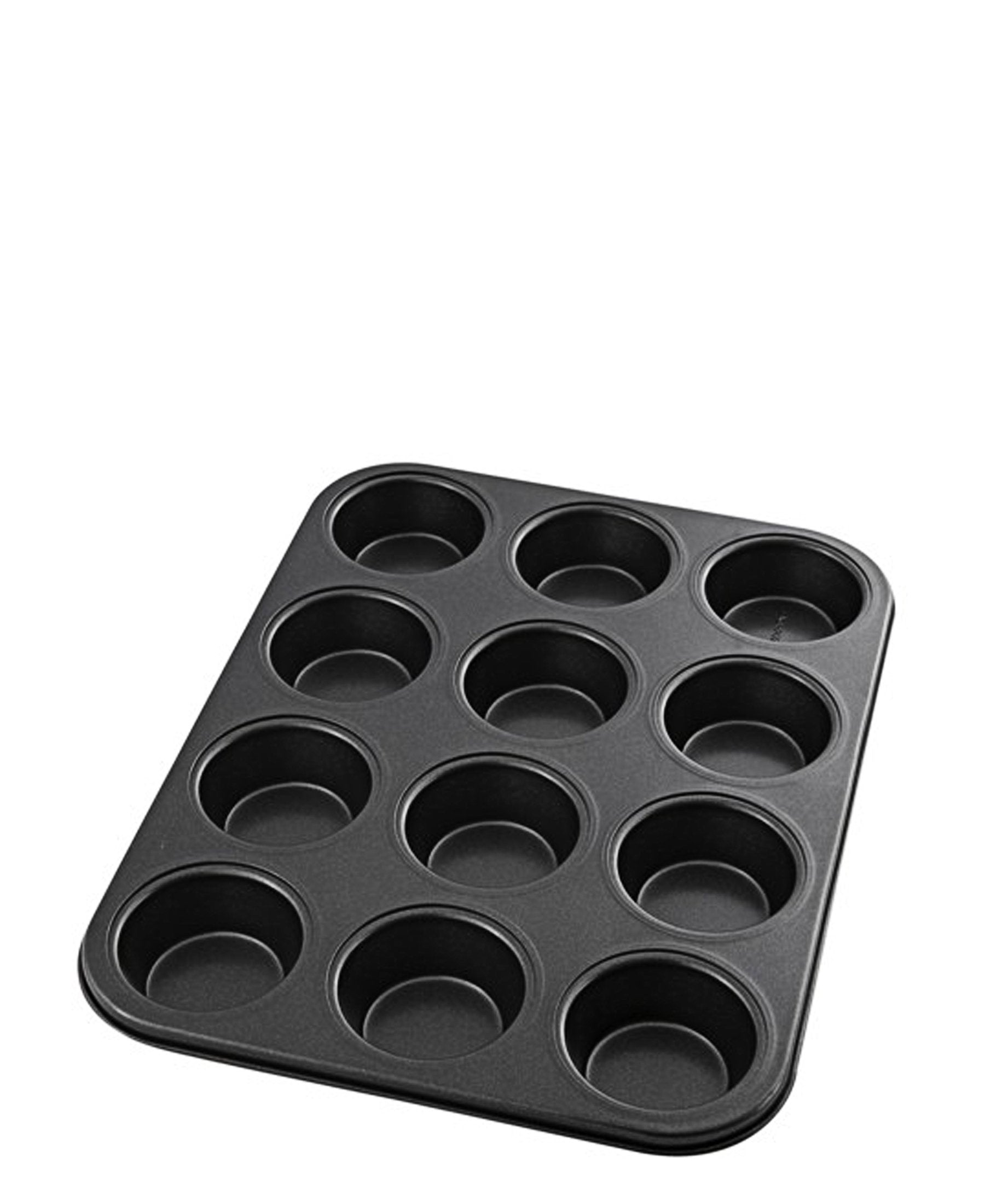 Metalix 12 Cup Muffin Pan - Black