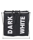 Double Laundry Basket - Black