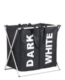 Double Laundry Basket - Black