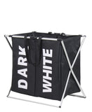 Double Laundry Basket - Black