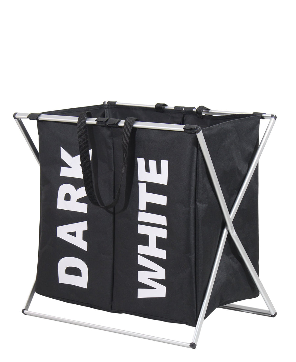 Double Laundry Basket - Black