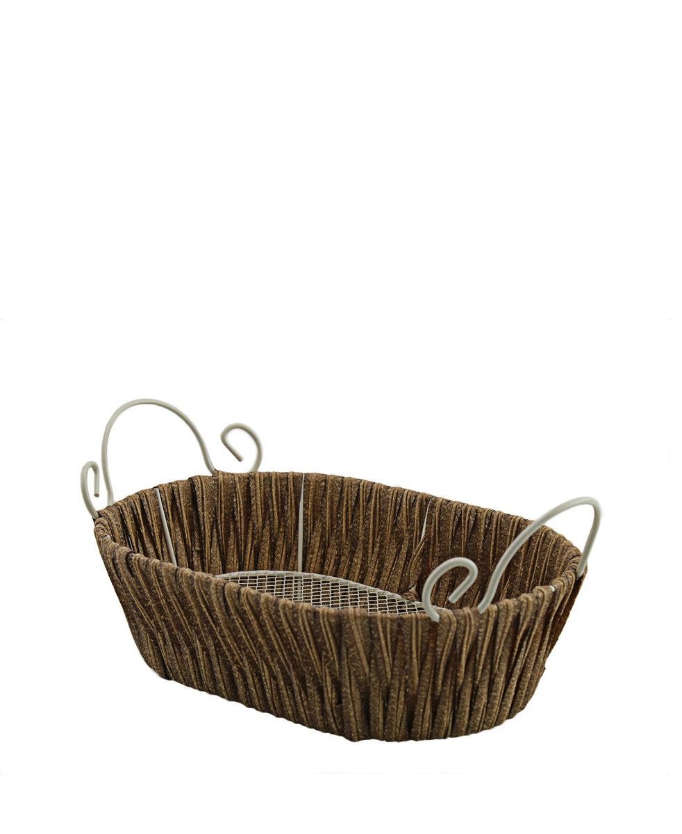 Fanel Oval Basket Smal - Brown