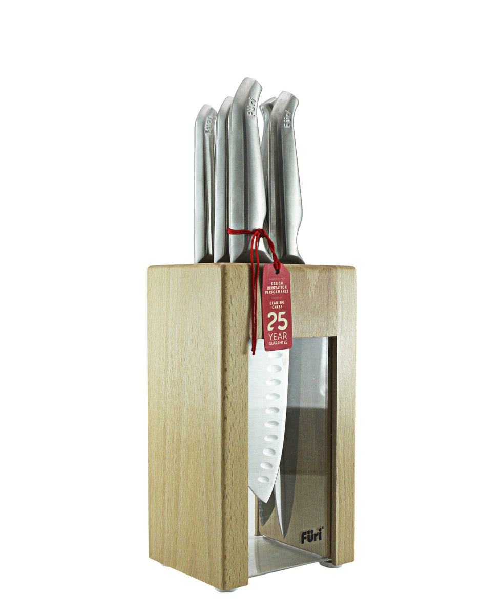 Furi Knife Block 7 Piece - Brown