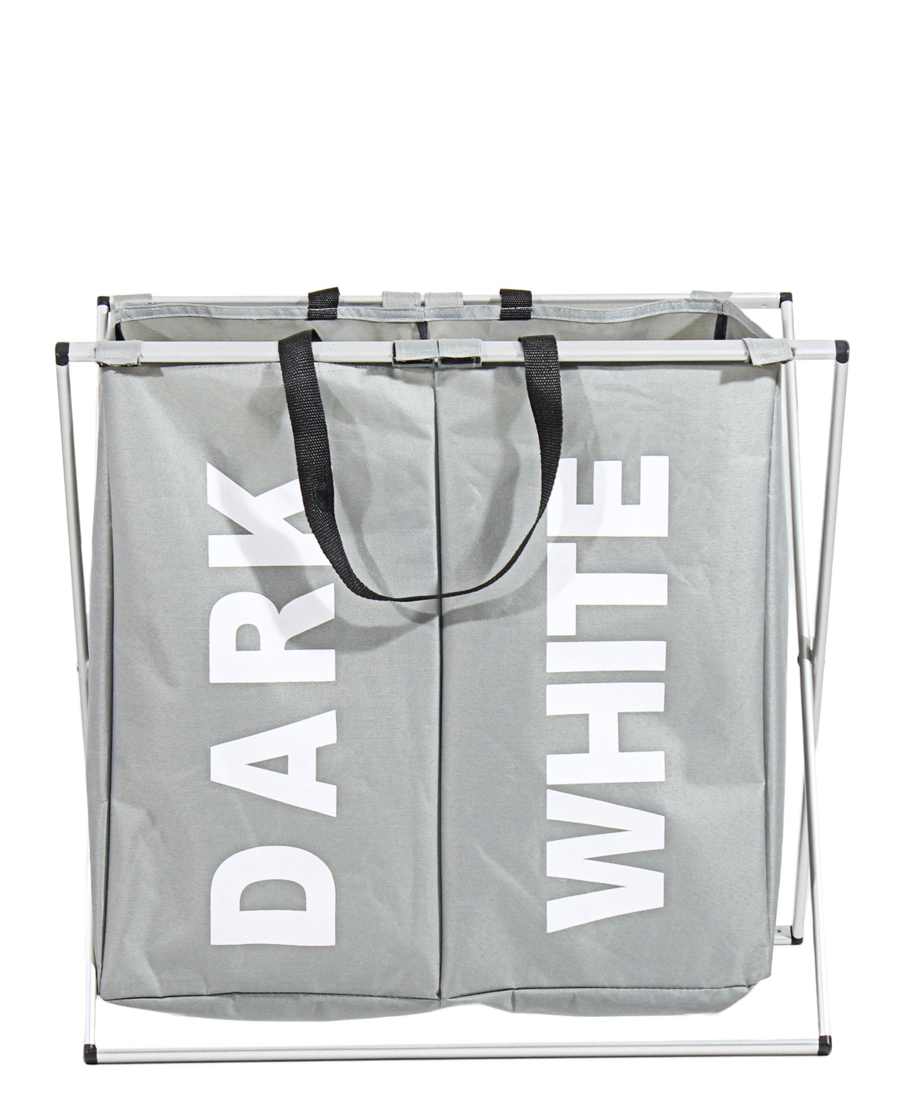 Double Laundry Basket - Grey