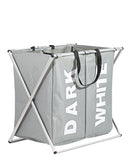 Double Laundry Basket - Grey