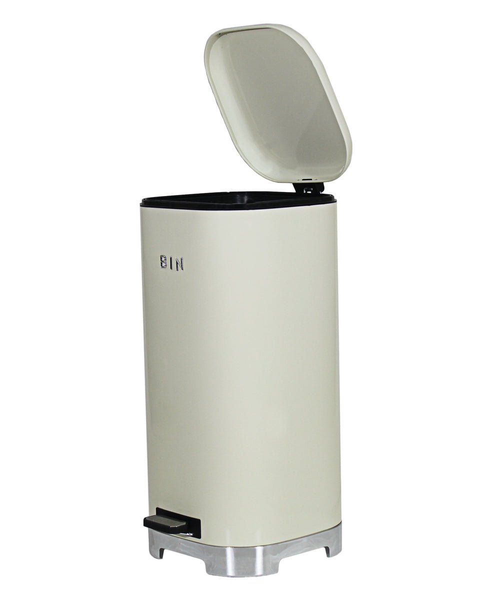 Retro Pedal Dust Bin 30LT - Cream