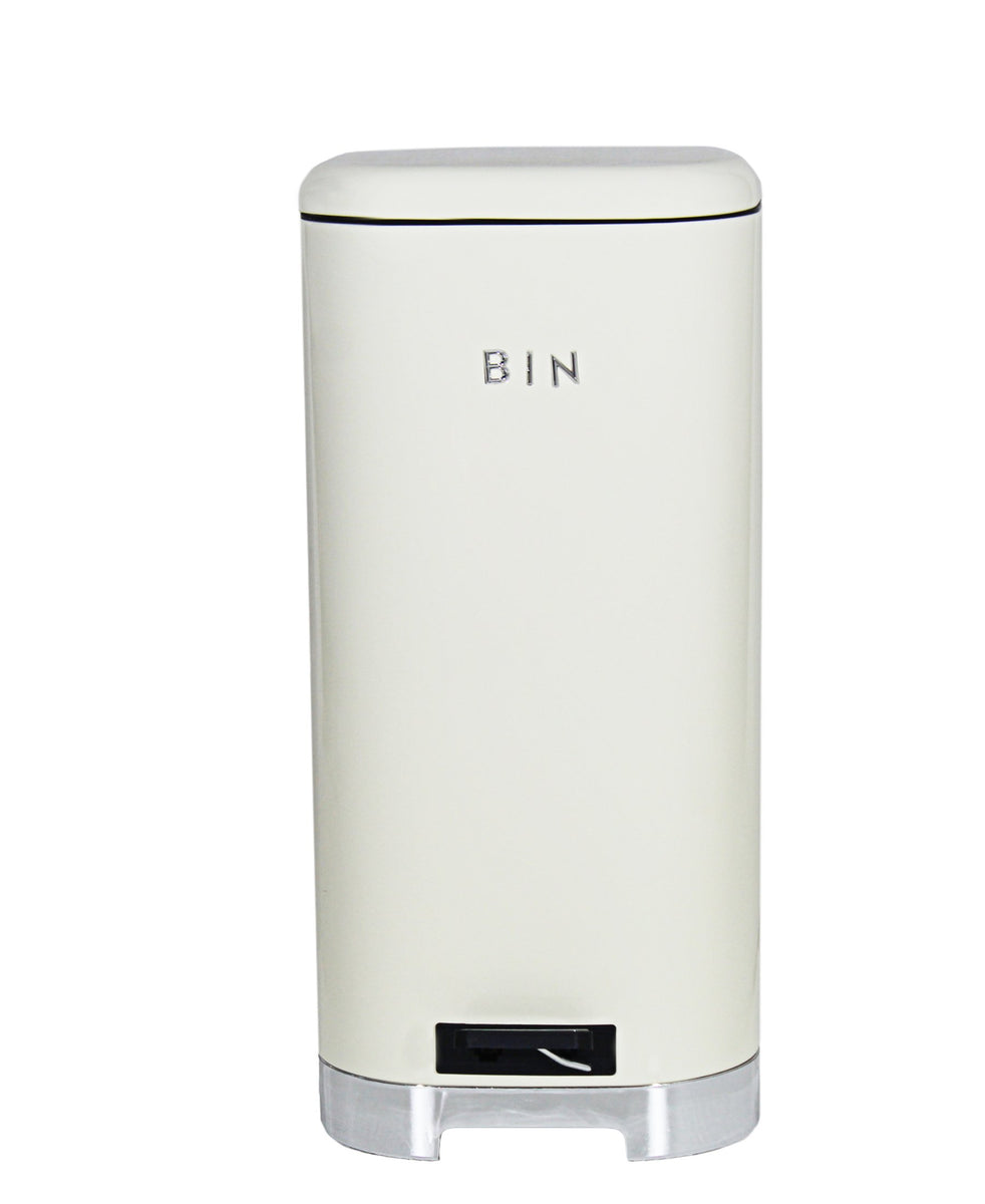 Retro Pedal Dust Bin 30LT - Cream