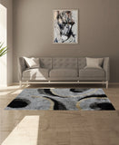 Emporium Shaggy Carpet - Black & Grey