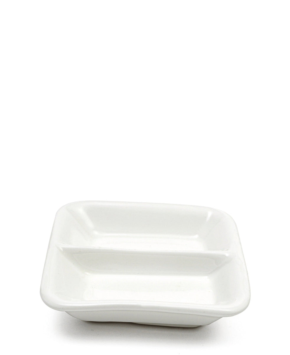 Maxwell & Williams Square Sauce Divider Bowl - White