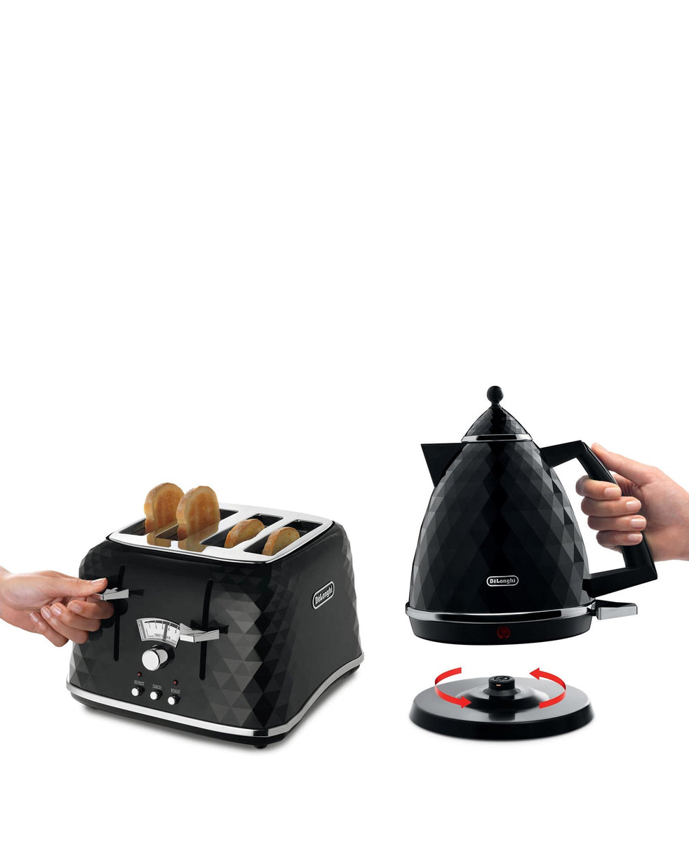 DeLonghi Brilliante Combo Kettle & Toaster Set - Black
