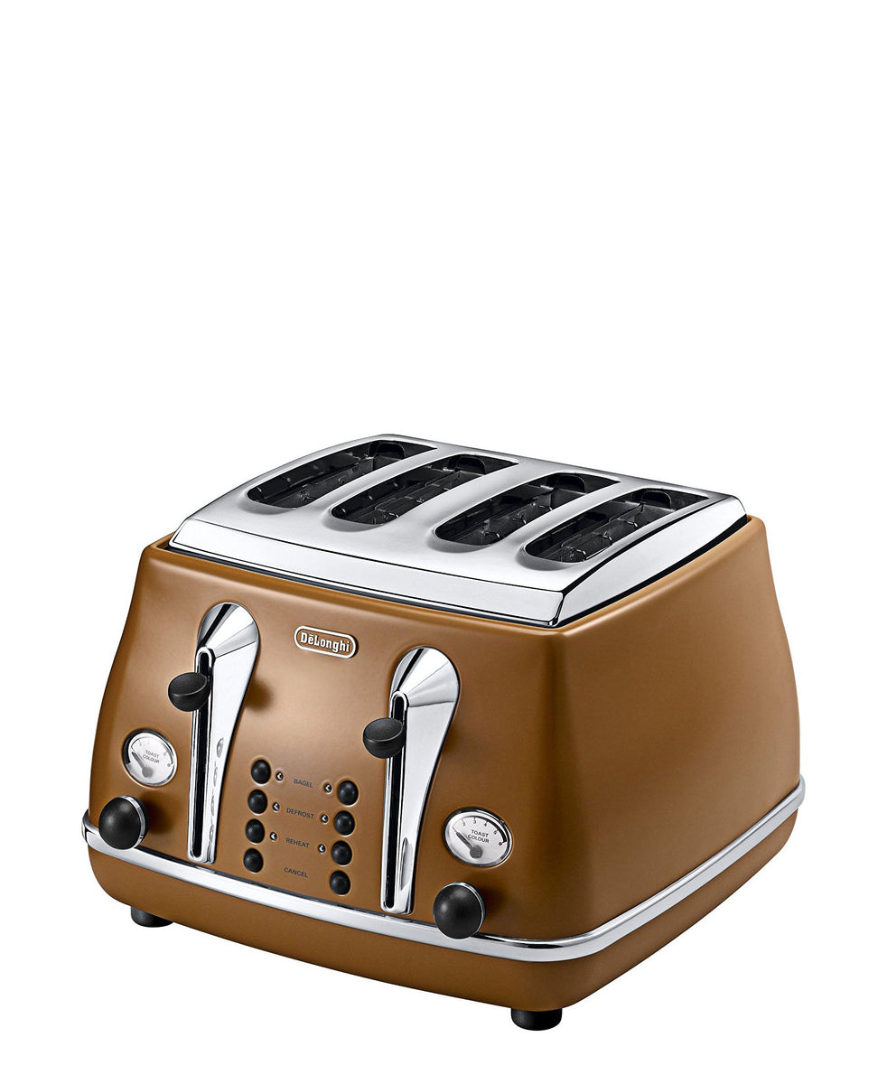 DeLonghi Icona Vintage 4 Slice Toaster - Brown on promo