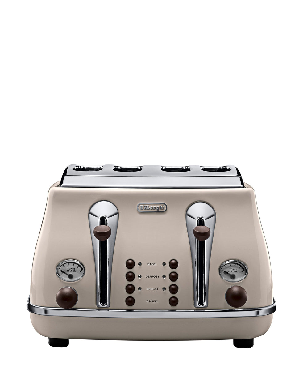 DeLonghi Icona Vintage 4 Slice Toaster - Beige