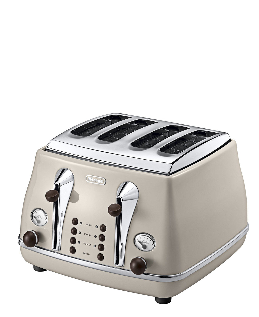 DeLonghi Icona Vintage 4 Slice Toaster - Beige