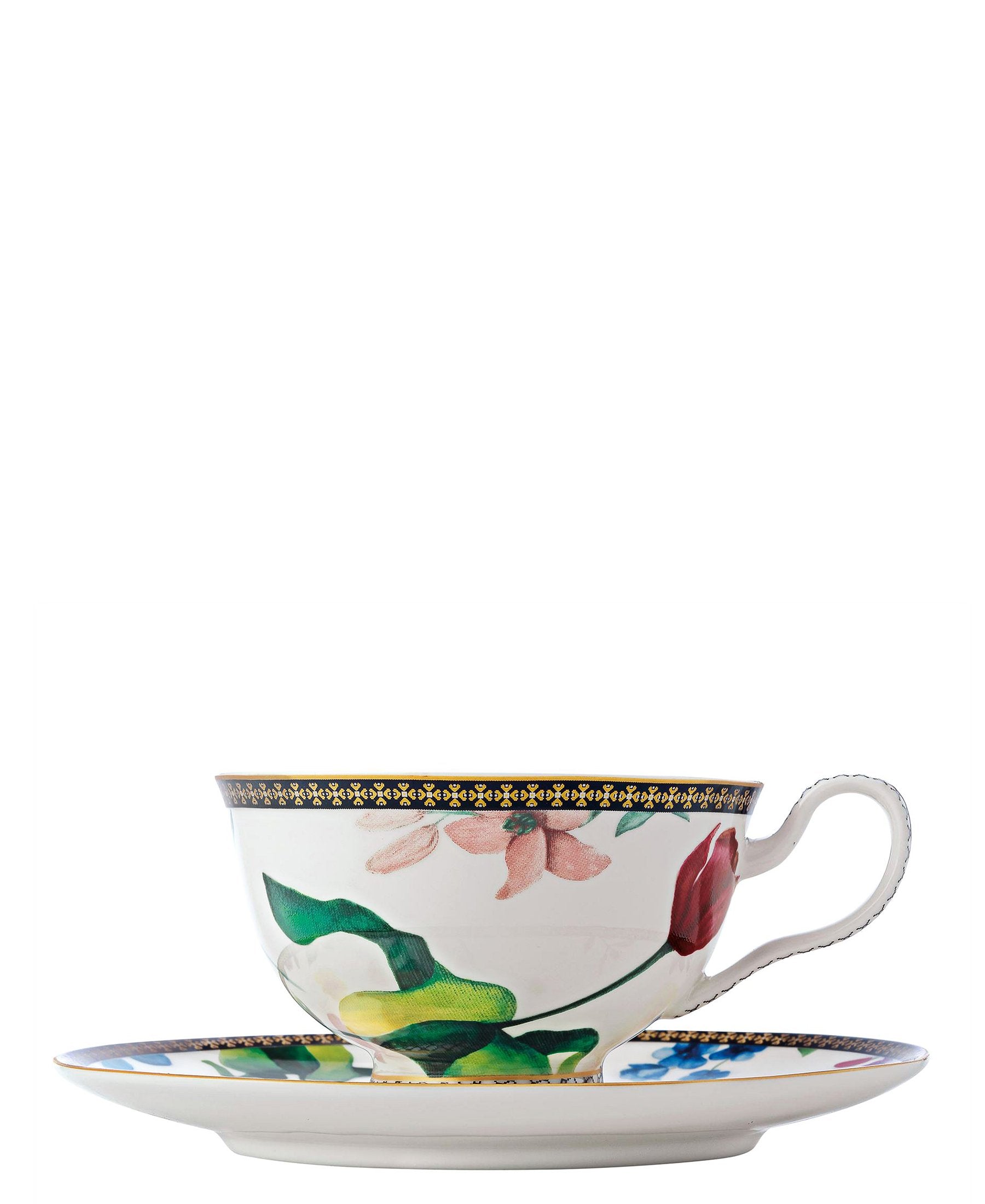 Maxwell & Williams Contessa Footed Cup & Saucer - White