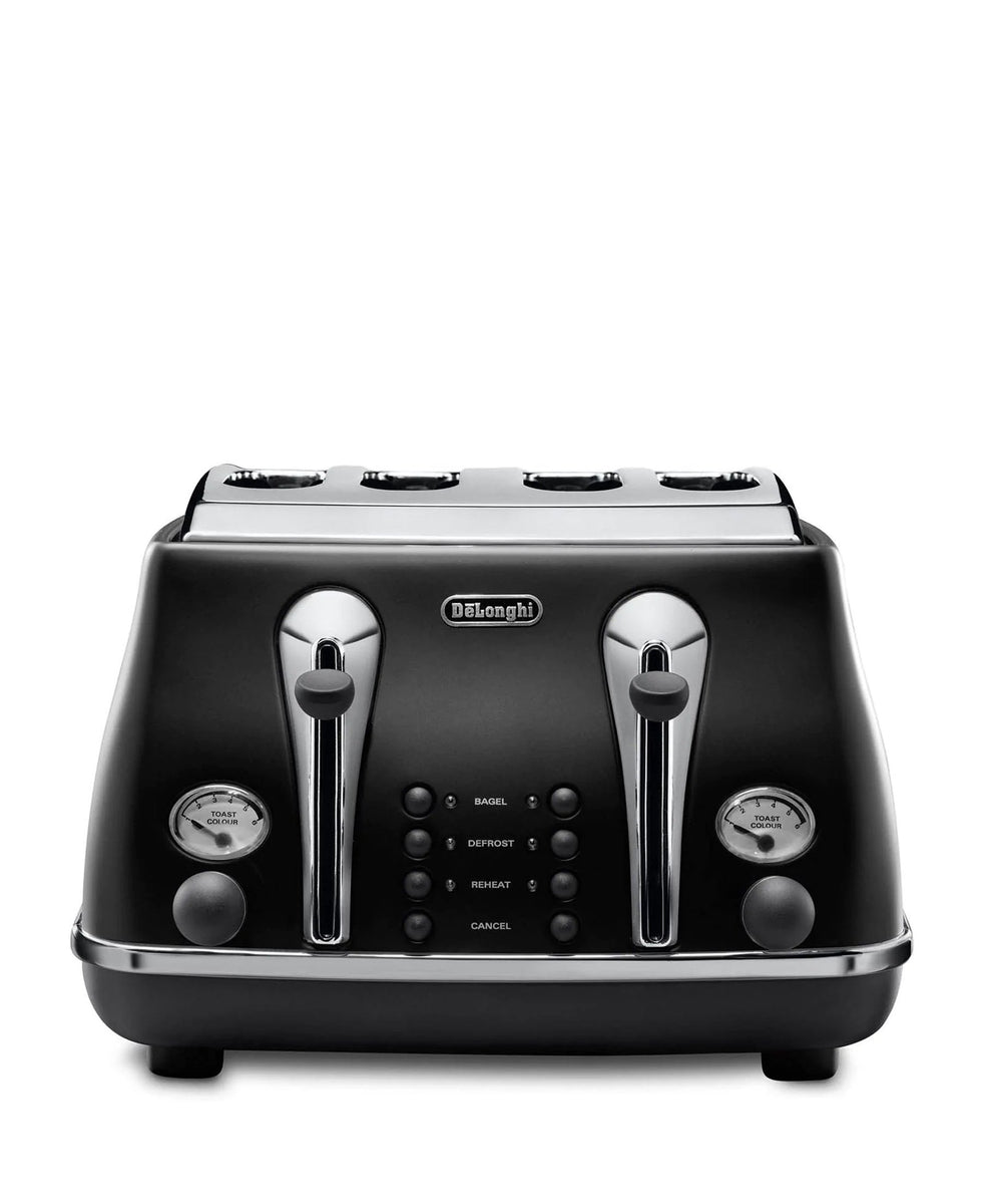 DeLonghi Icona Vintage 4 Slice Toaster - Black on promo