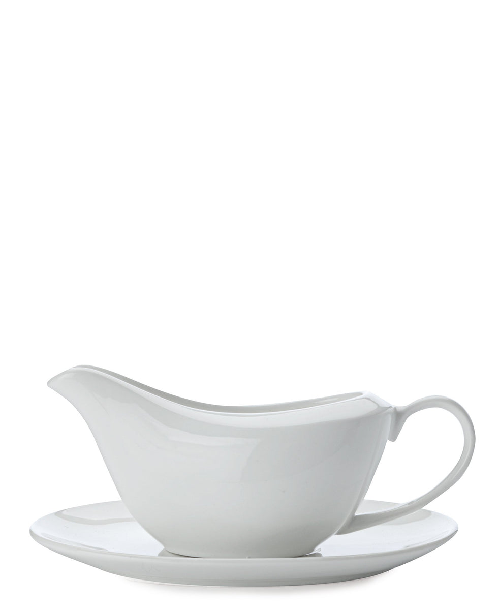 Maxwell & Williams White Basics Gravy Boat & Saucer - White