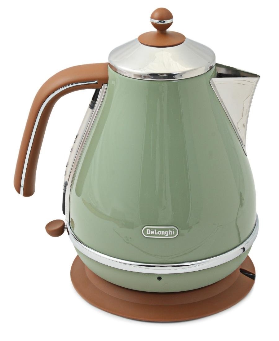 Delonghi 1.7L Cordless Kettle - Olive