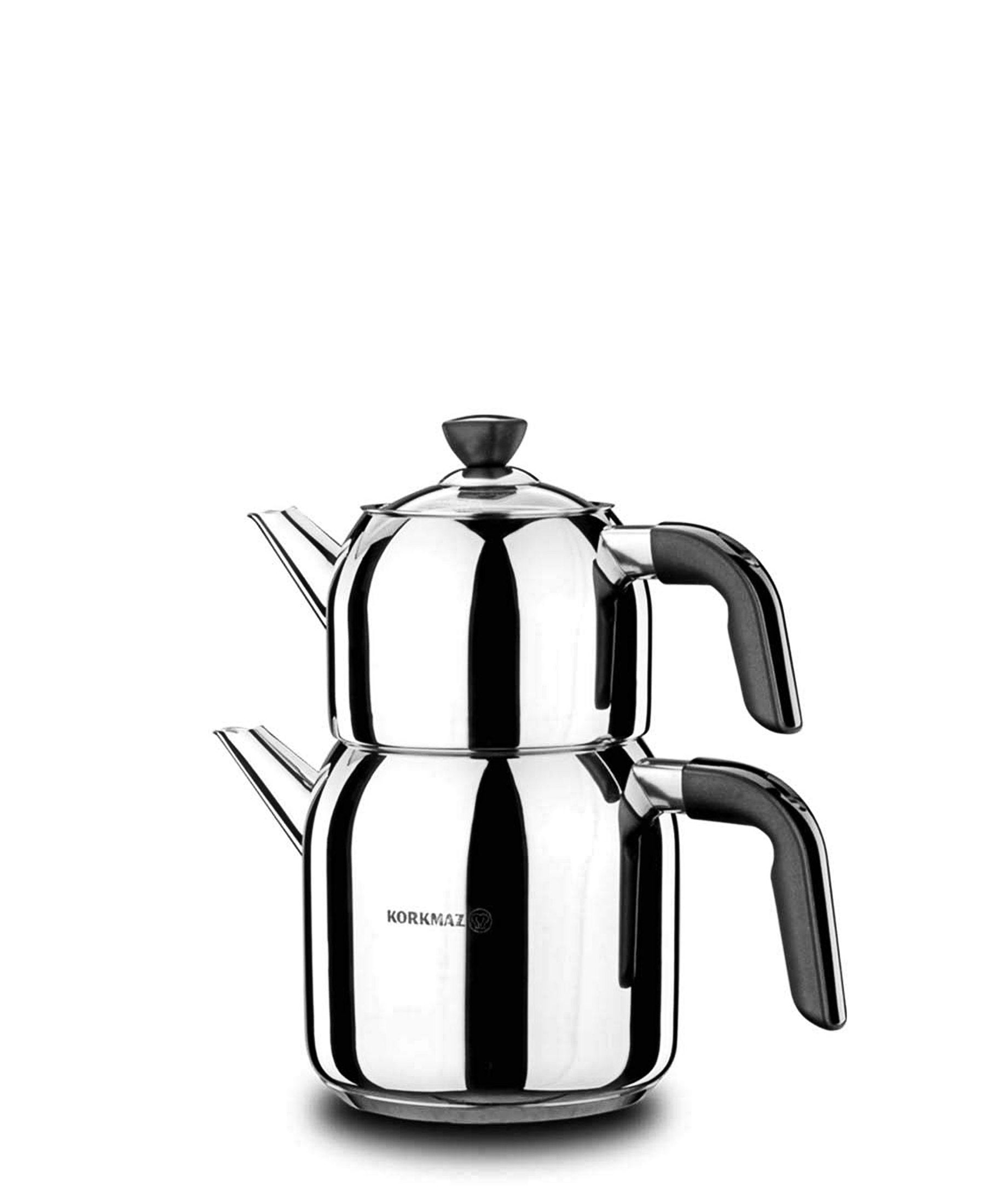 Korkmaz Kappa Mega Tea Pot - Silver