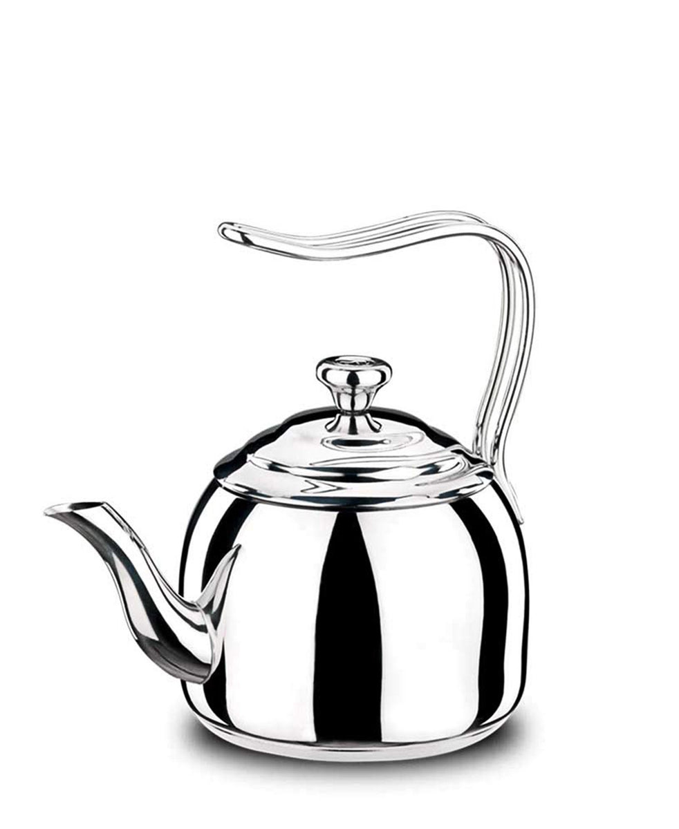 Korkmaz Droppa Tea Pot - Silver