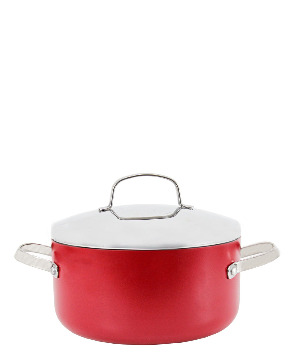 Korkmaz Zeta Plus 9 Piece Cookware Set - Red