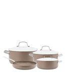 Korkmaz Browni Plus 7 Piece Cookware Set - Brown