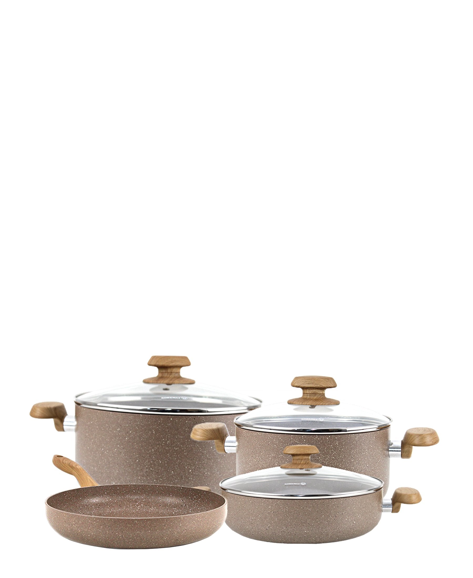 Korkmaz Galaksxi 7 Piece Cookware Set - Brown