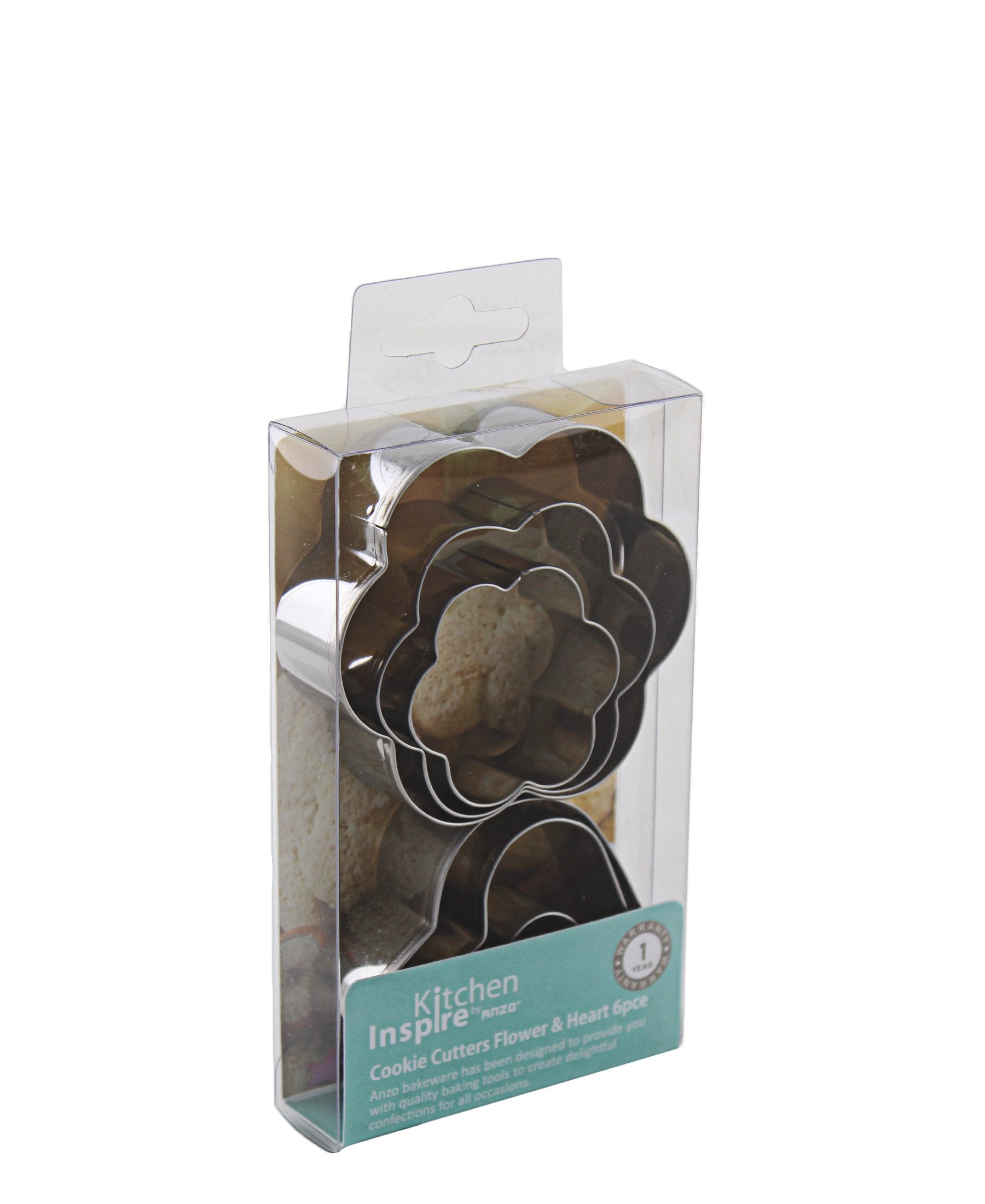 Kitchen Inspire Cookie Cutters Set 6 Piece - Silver