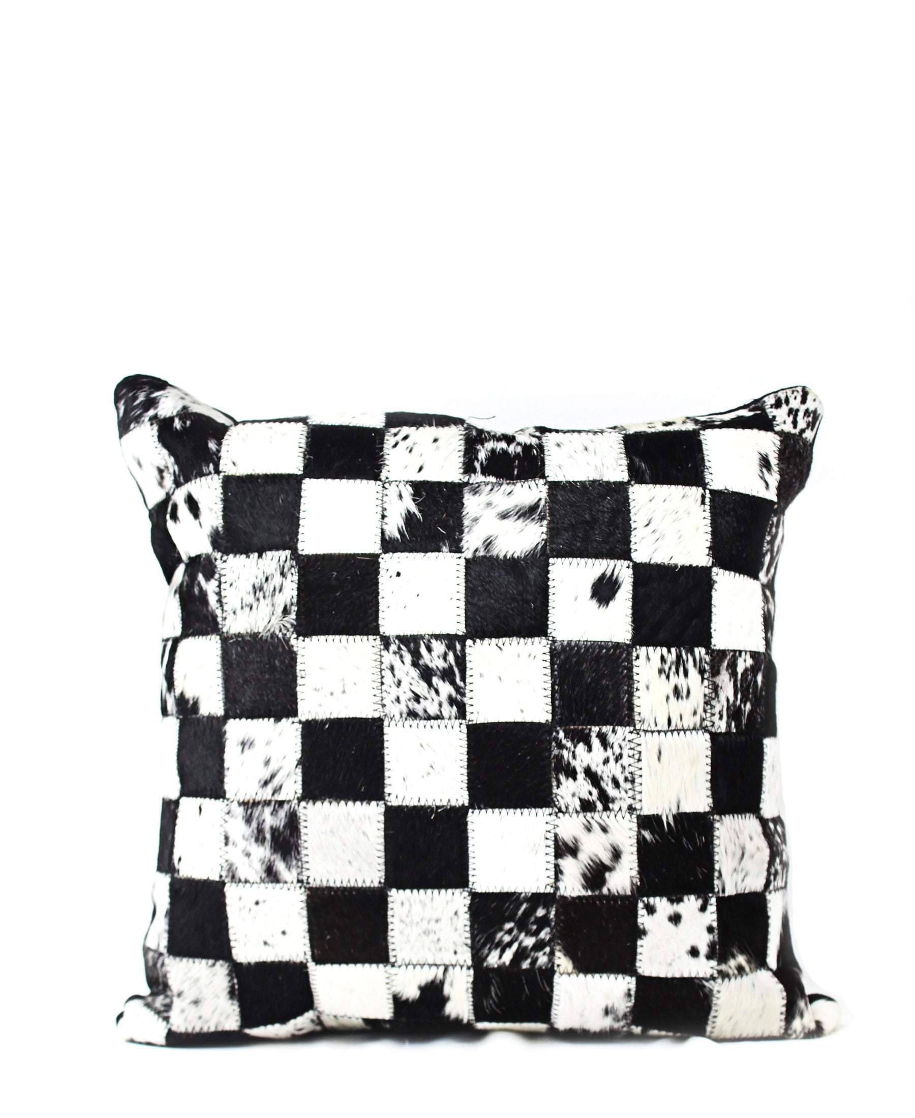 Nguni Hide Scatter Cushion - White