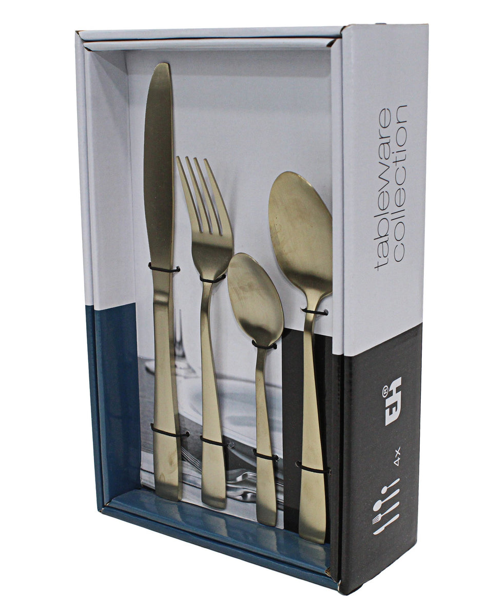 16 Piece Cutlery Set - Gold