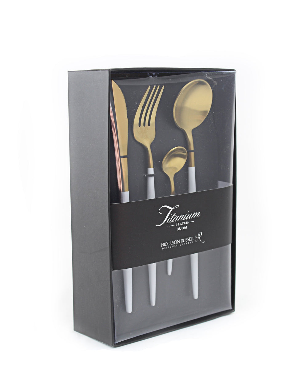 Nicolson Russell Titanium Plated 16 Piece Set - Gold