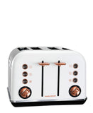 Morphy Richards Accents 4 Slice Toaster - White & Rose Gold