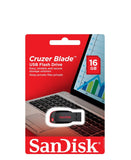 SanDisk 16GB Cruzer Blade USB Flash Drive - Red