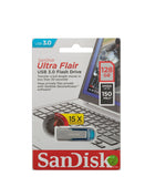 SanDisk 128GB Ultra Flair Flash Drive - Silver