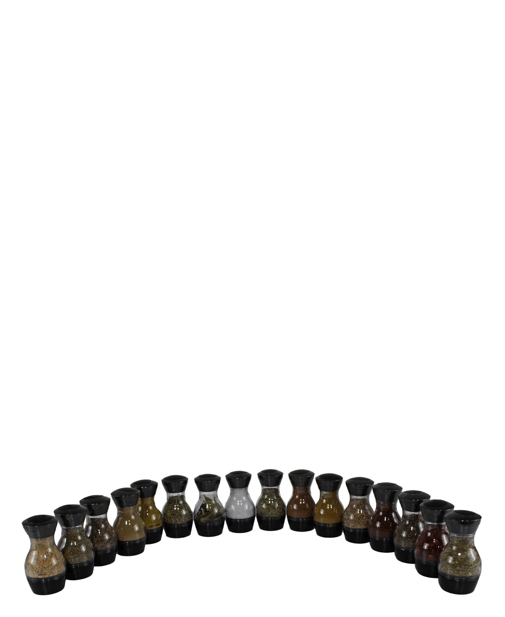 Spice Rack 16 Bottles - Black