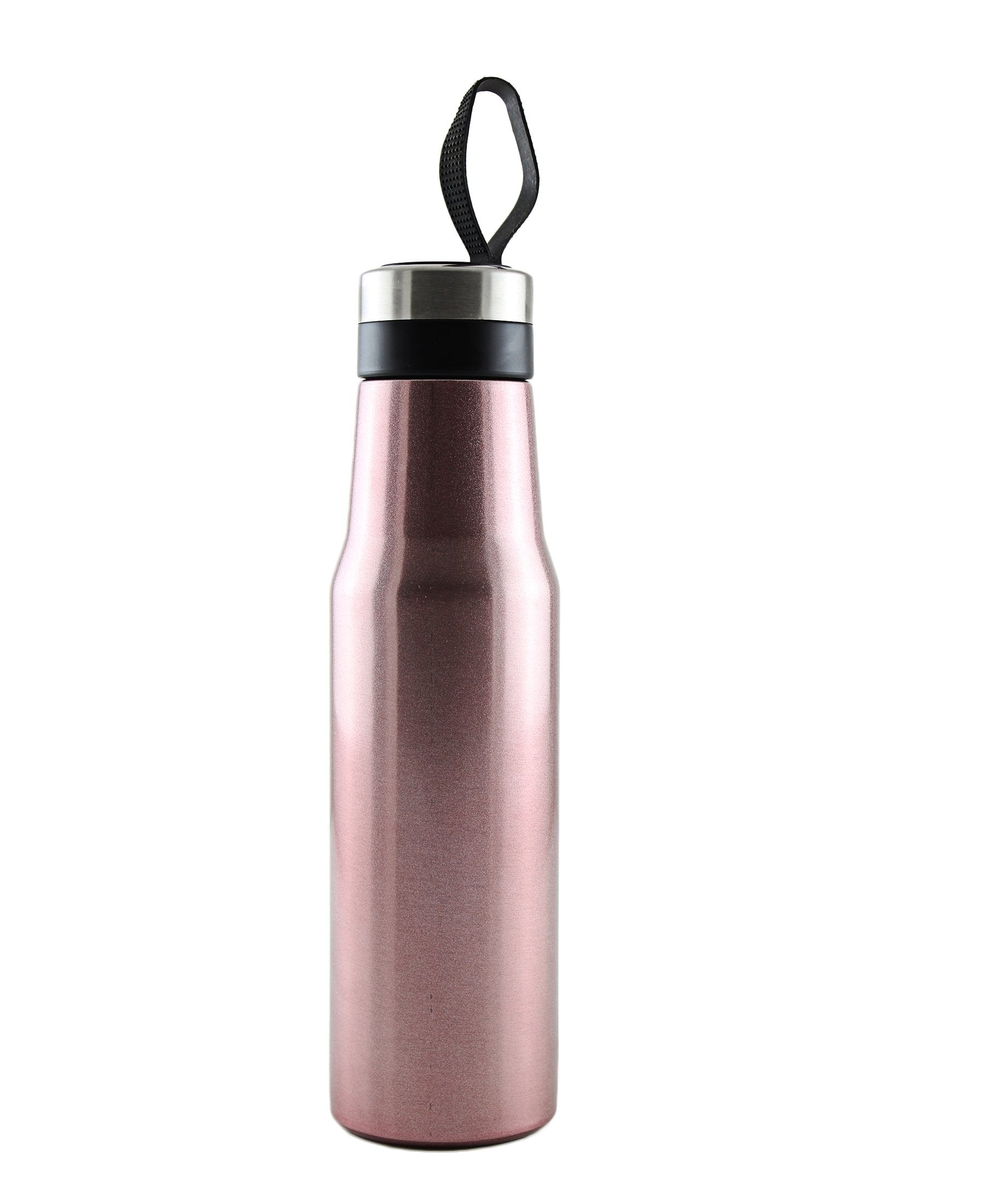 Water Bottle With String - Rose Gold